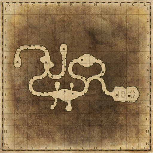 Minimap of 2F of Skeleton Dungeon