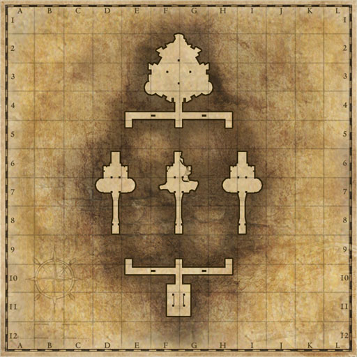 Minimap of Private Raid : Devil of Ice and Fire